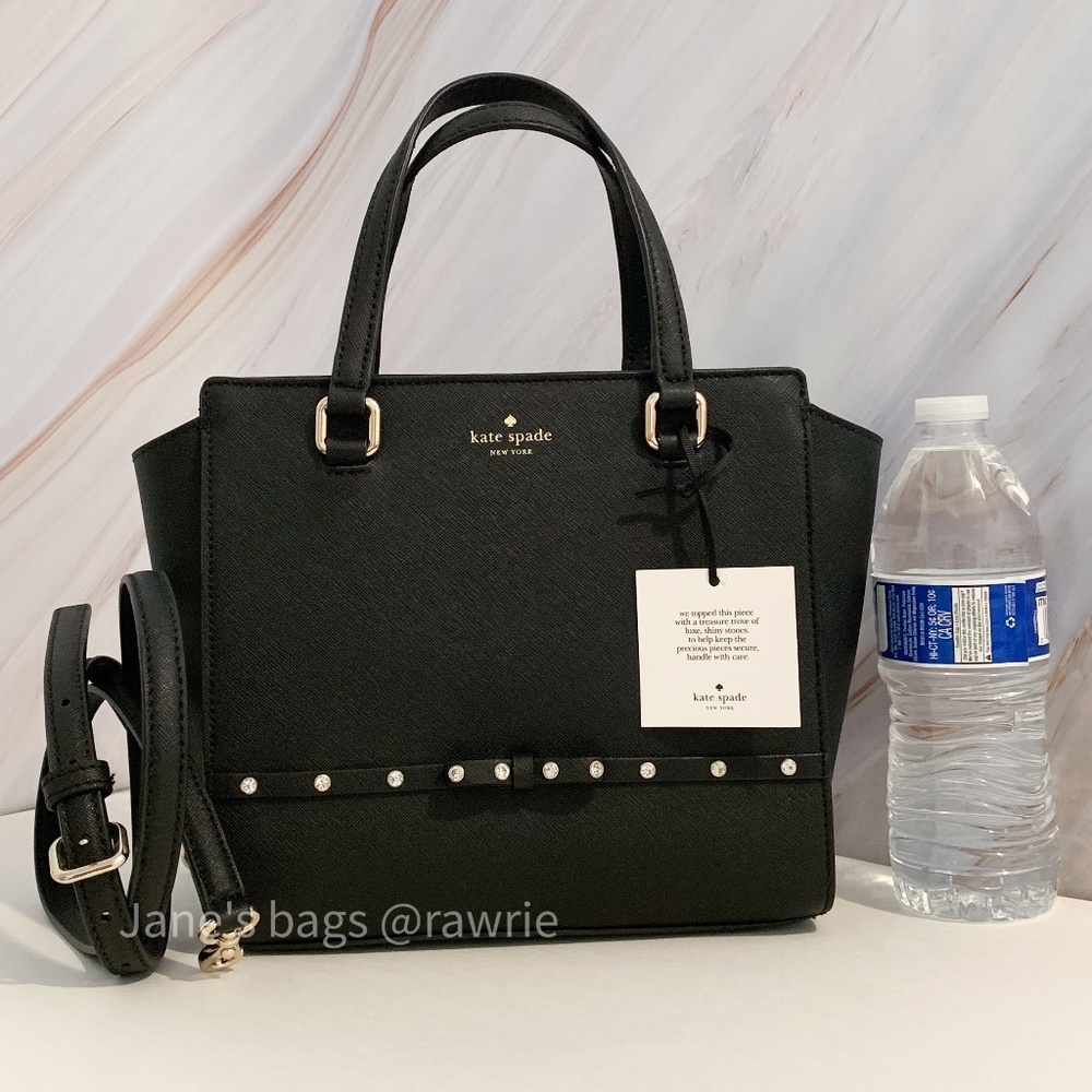 New Kate Spade Jeweled Bow Small Hadlee Satchel